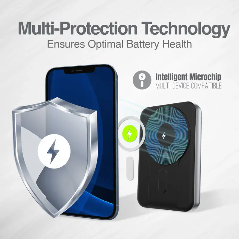 BATERÍA EXTERNA MAGNÉTICA MS10 DE 1000MAH DE ALUMINIO ARGPB1162